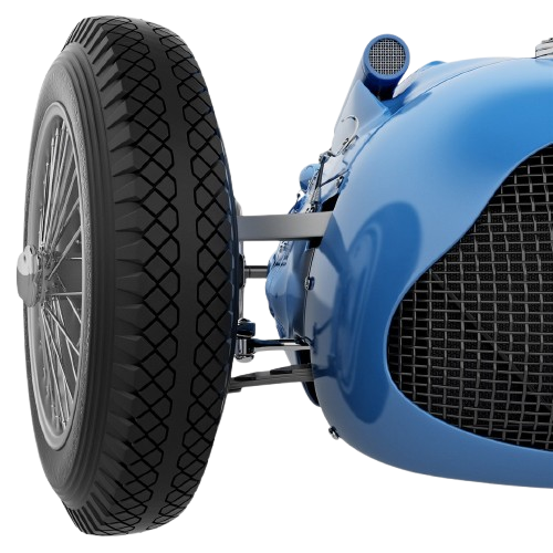 Talbot-Lago Grand Prix car wheel and suspension detail